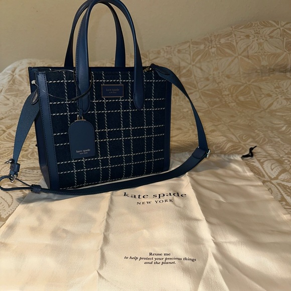 Kate Spade small manhattan denim & leather tote - Picture 14 of 16